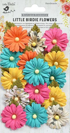 Little Birdie - Fleurs Valérie Vivid Palette, 14 pièces