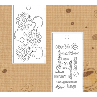 Le Chaos créatif - Stencil Jamais sans mon café duo grain