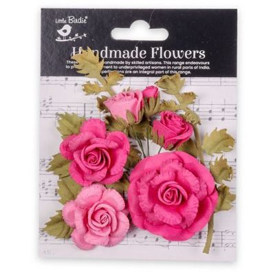 Little Birdie - Fleurs Vida Precious Pink, 8 pièces