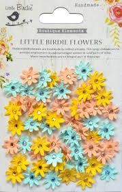 Little Birdie - Fleurs Jeweled Florettes Pastel Palette, 60 pièces