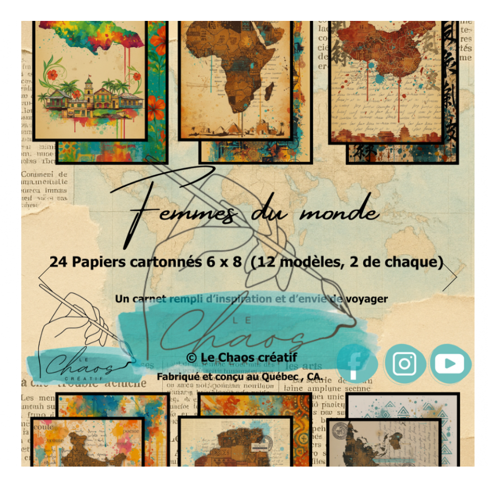 Le Chaos créatif - Papier 6x8 Femme du monde
