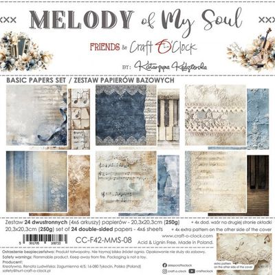 Craft O Clock - Papier 8x8 Basic Melody of my Soul