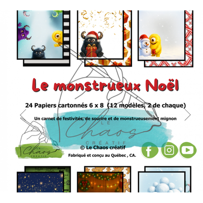 Le Chaos créatif - Papier 6x8 Monstrueux Noël