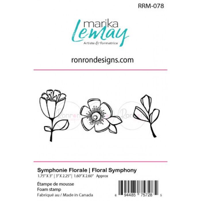 Ronron Designs - Étampe en mousse «Symphonie Florale»