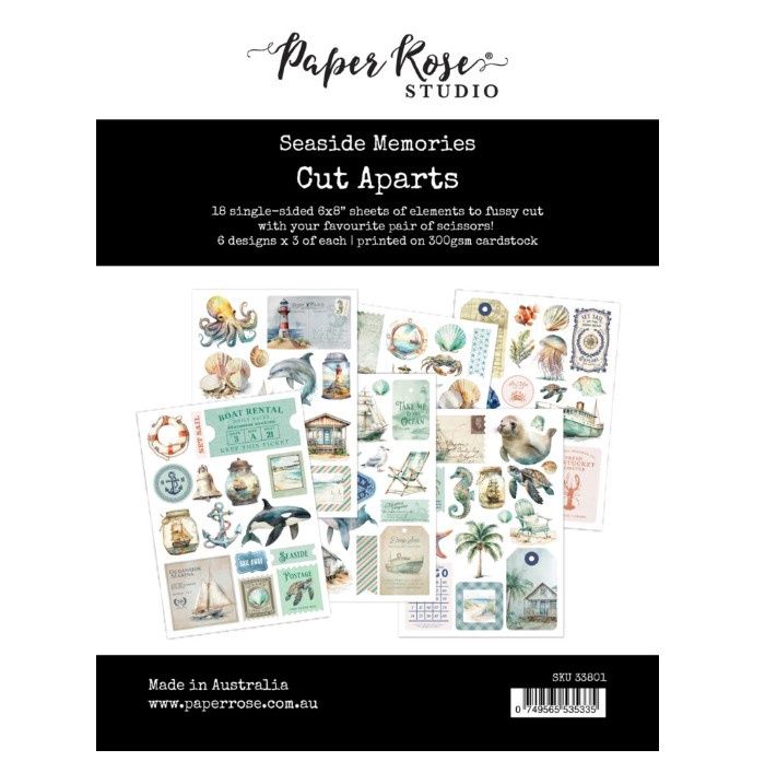 Paper Rose - Éphémèras à découper Seaside Memories