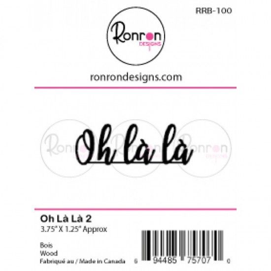 Ronron Designs - Embellissement en bois «Oh là là»