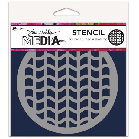 Dina Wakley - Stencil «Coasters Tire Track»