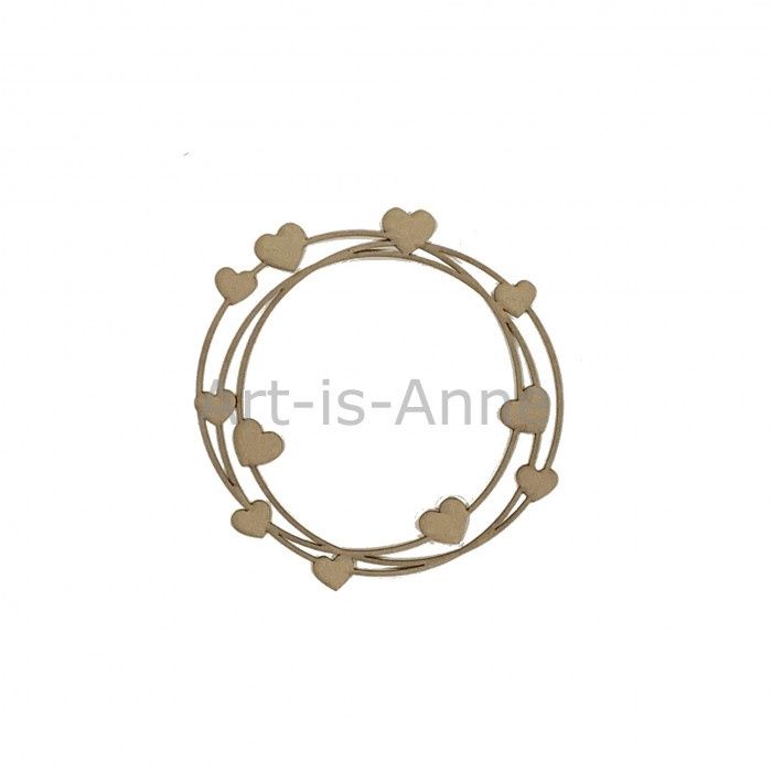 Couronne de coeurs 12 x 12