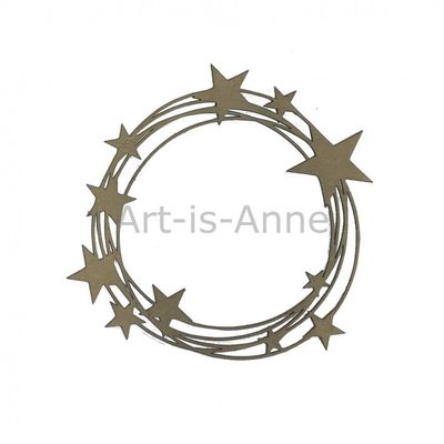 Art-Is-Anne - Chipboard Couronne d'étoile 12 x 12