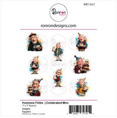 Ronron designs - Topper Hommes Fêtés