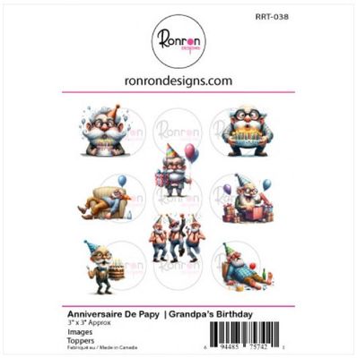 Ronron designs - Topper Anniversaire De Papy
