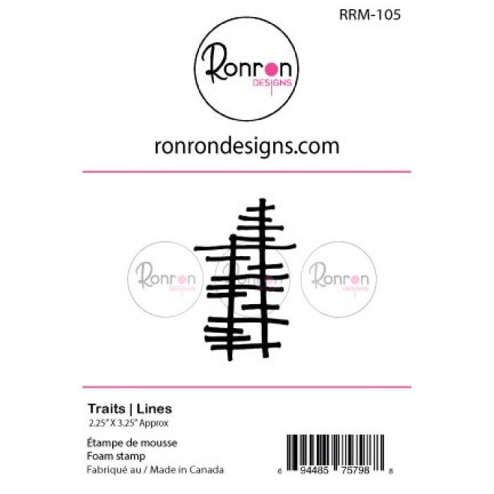Ronron designs - Étampe en mousse Traits