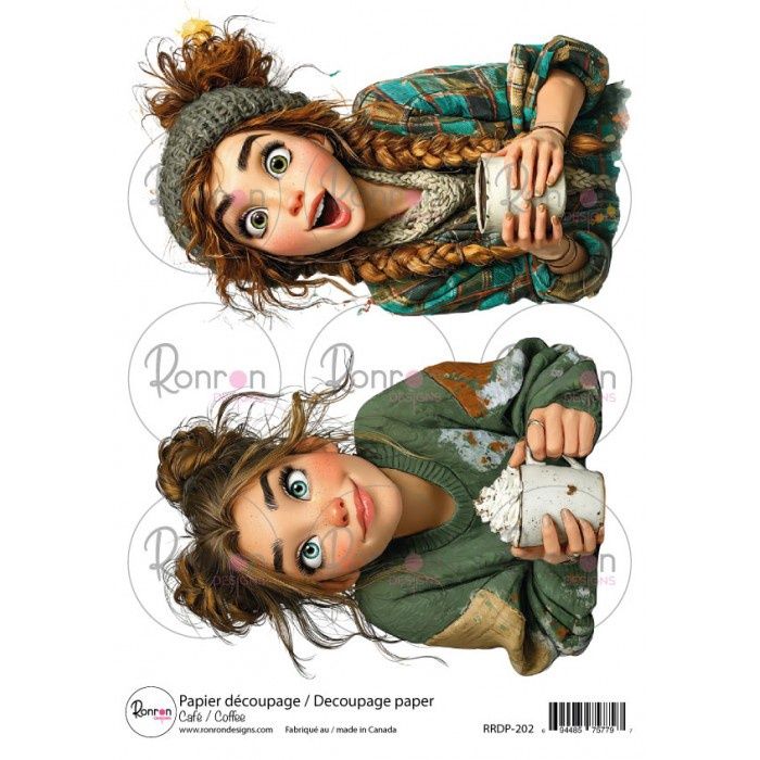 Ronron designs - Papier de riz Café