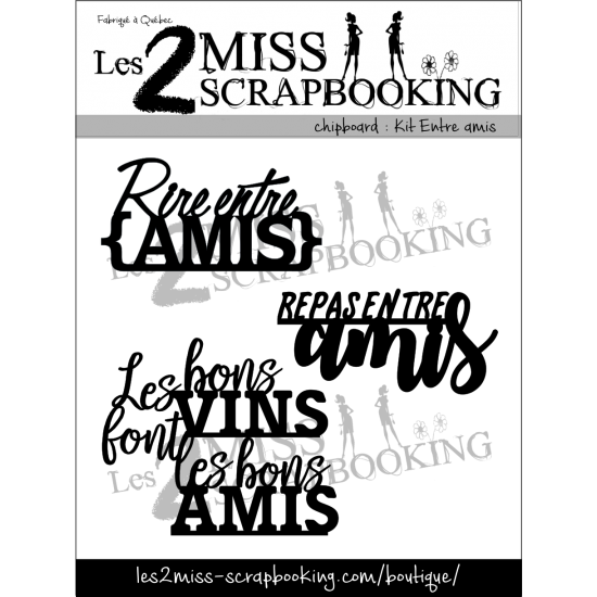 Les 2 Miss scrapbooking - Chipboard «Kit Entre Amis»