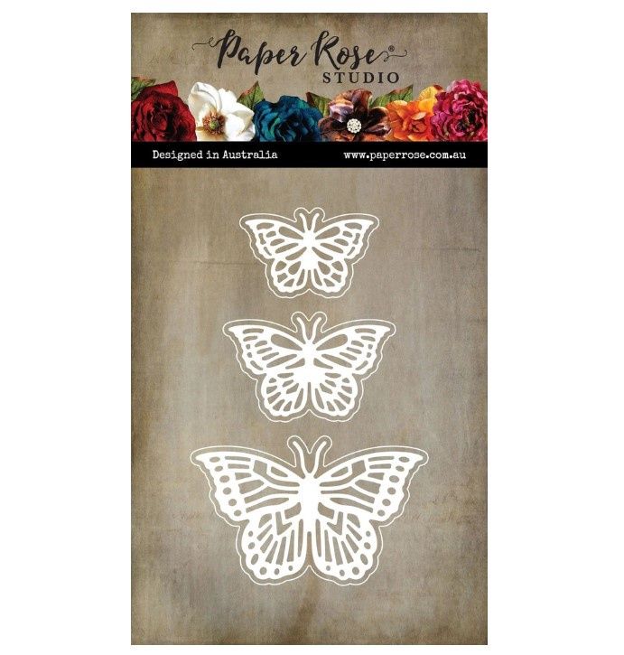 Paper Rose - Dies Alora Layered Butterfly Trio, 3 pièces