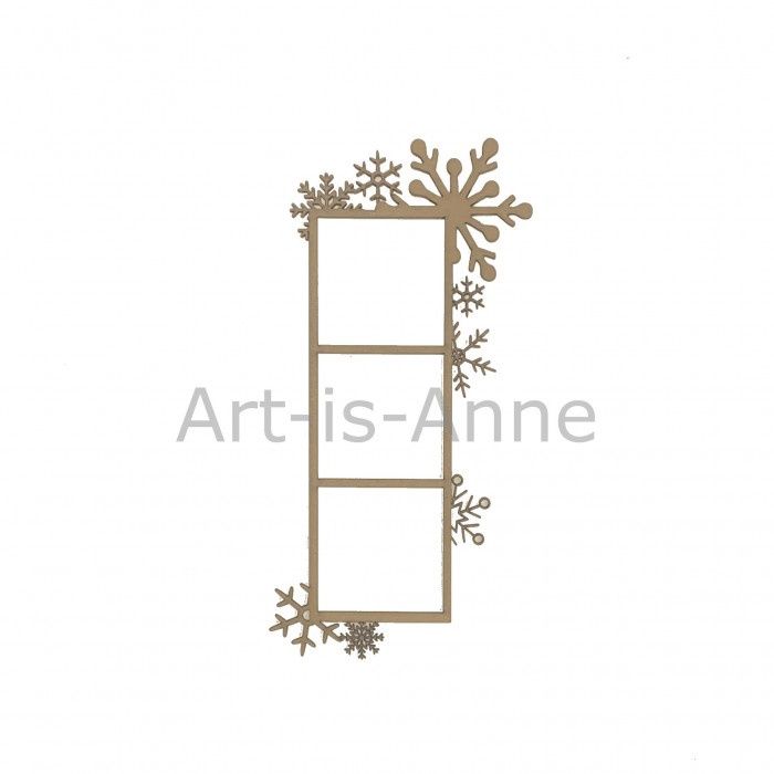 Art-Is-Anne - Chipboard  3 Cadres flocons