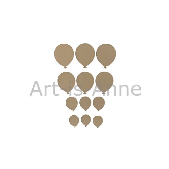 Art-Is-Anne créative - Chipboard «Multi Ballons-2»