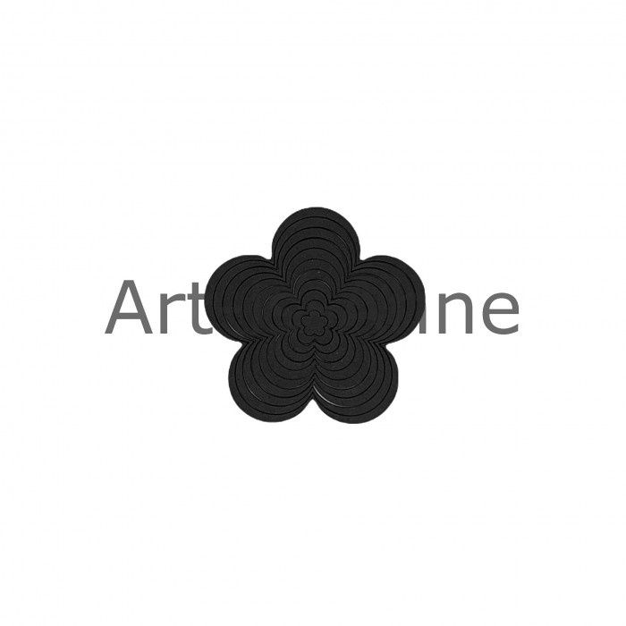 Art-Is-Anne créative - Chipboard «Multi fleur Noir»
