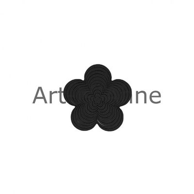 Art-Is-Anne créative - Chipboard «Multi fleur Noir»