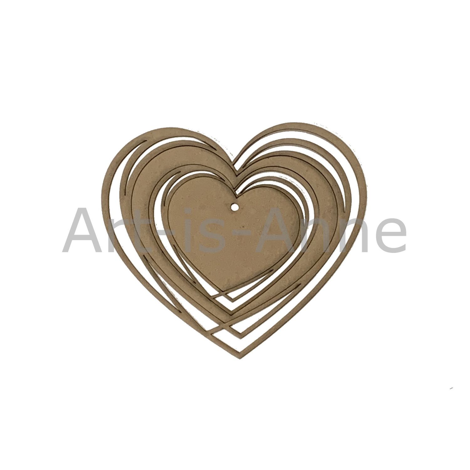 Art-is-Anne créative - Chipboard Coeurs entrelacés