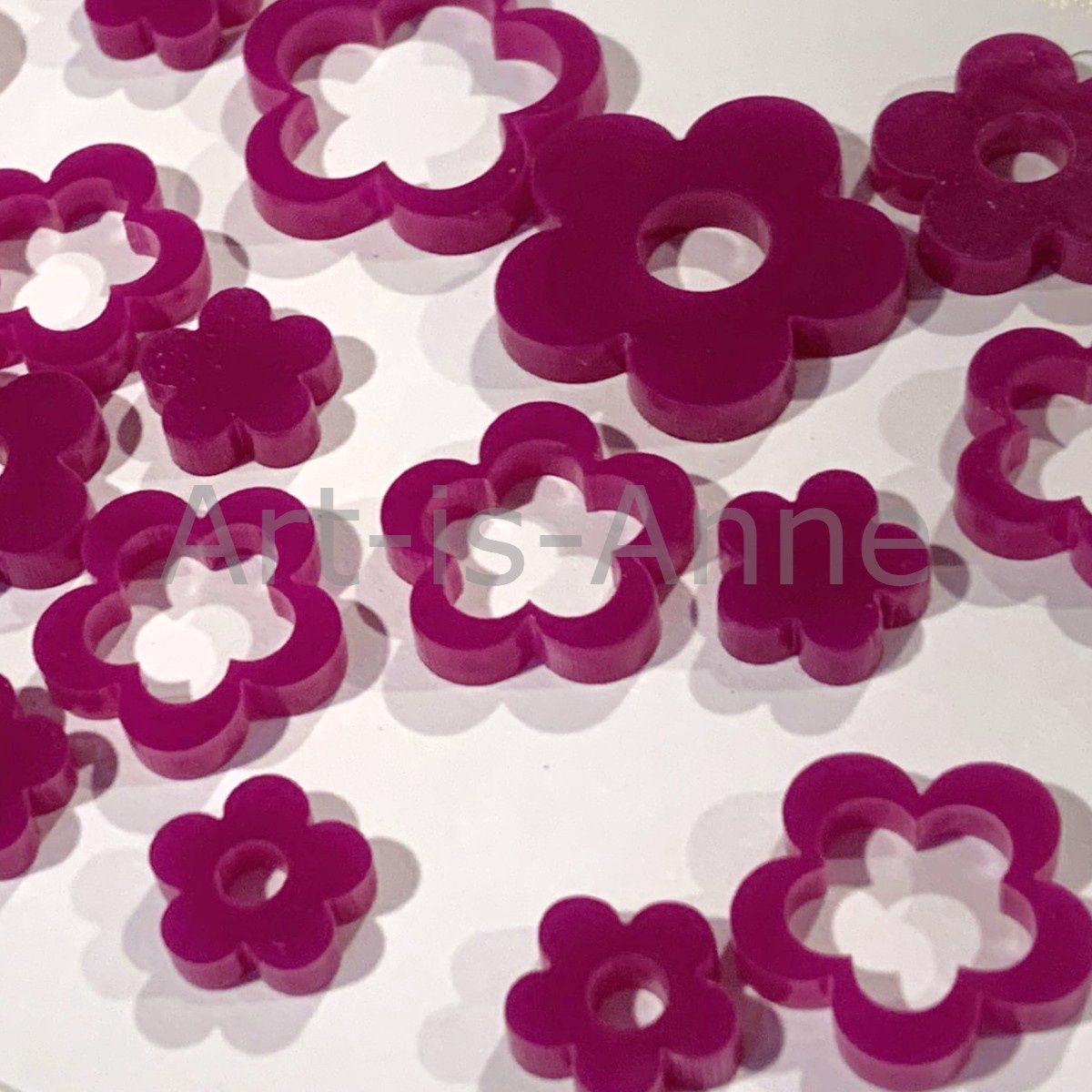 Art-is-Anne créative - Acrylique Mini Fleurs mauve