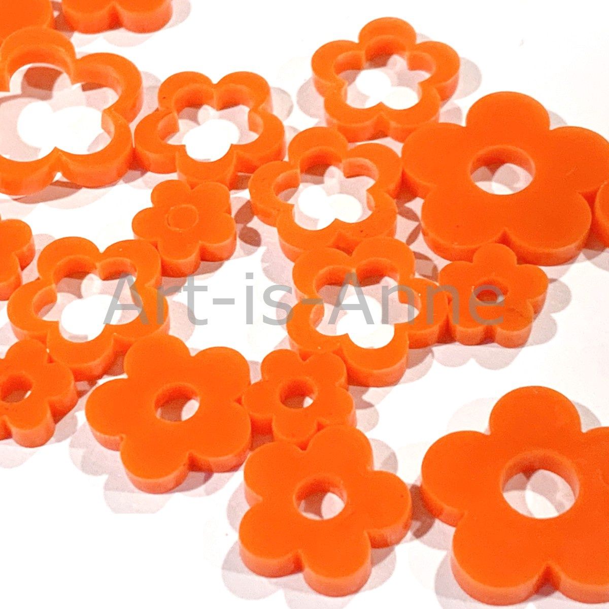 Art-is-Anne créative - Acrylique Mini Fleurs orange