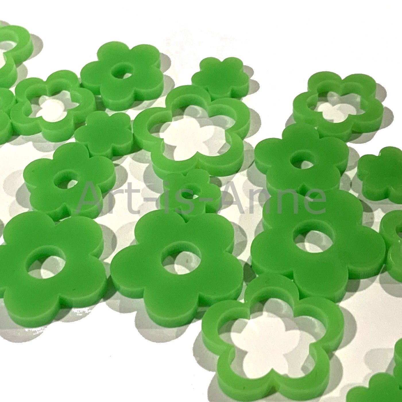 Art-is-Anne créative - Acrylique Mini Fleurs vert-3