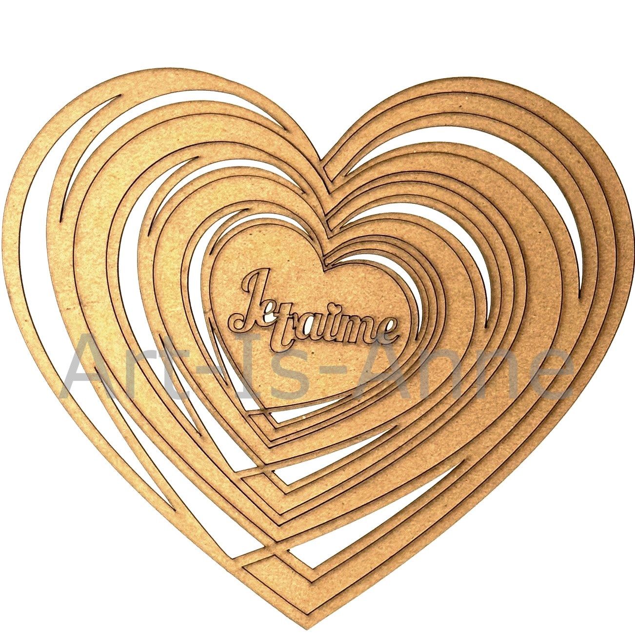 Art-is-Anne créative - Chipboard Coeurs entrelacés 12x12