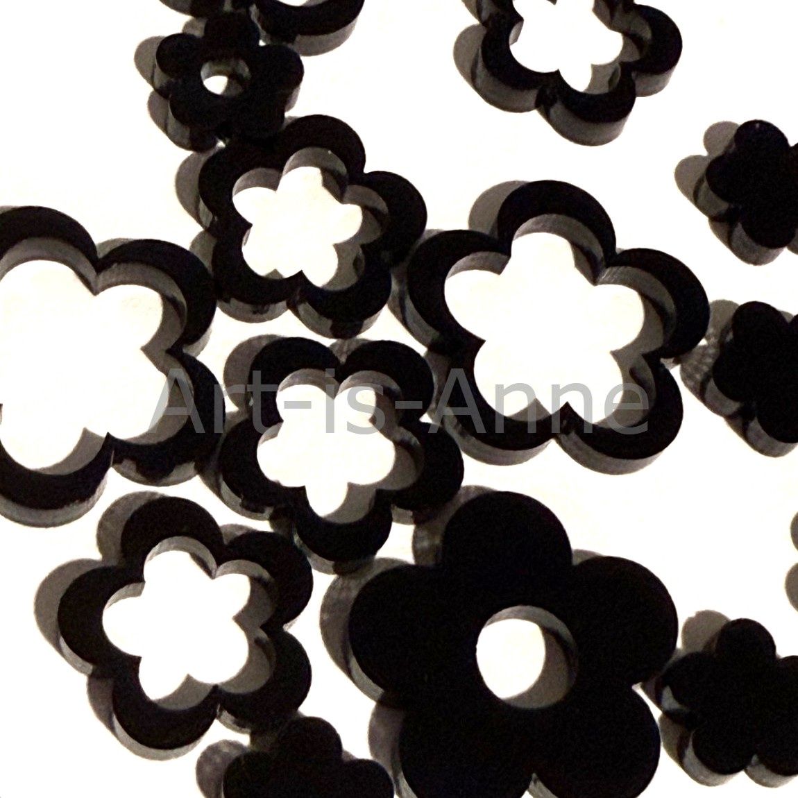Art-is-Anne créative - Acrylique Mini Fleurs Noir