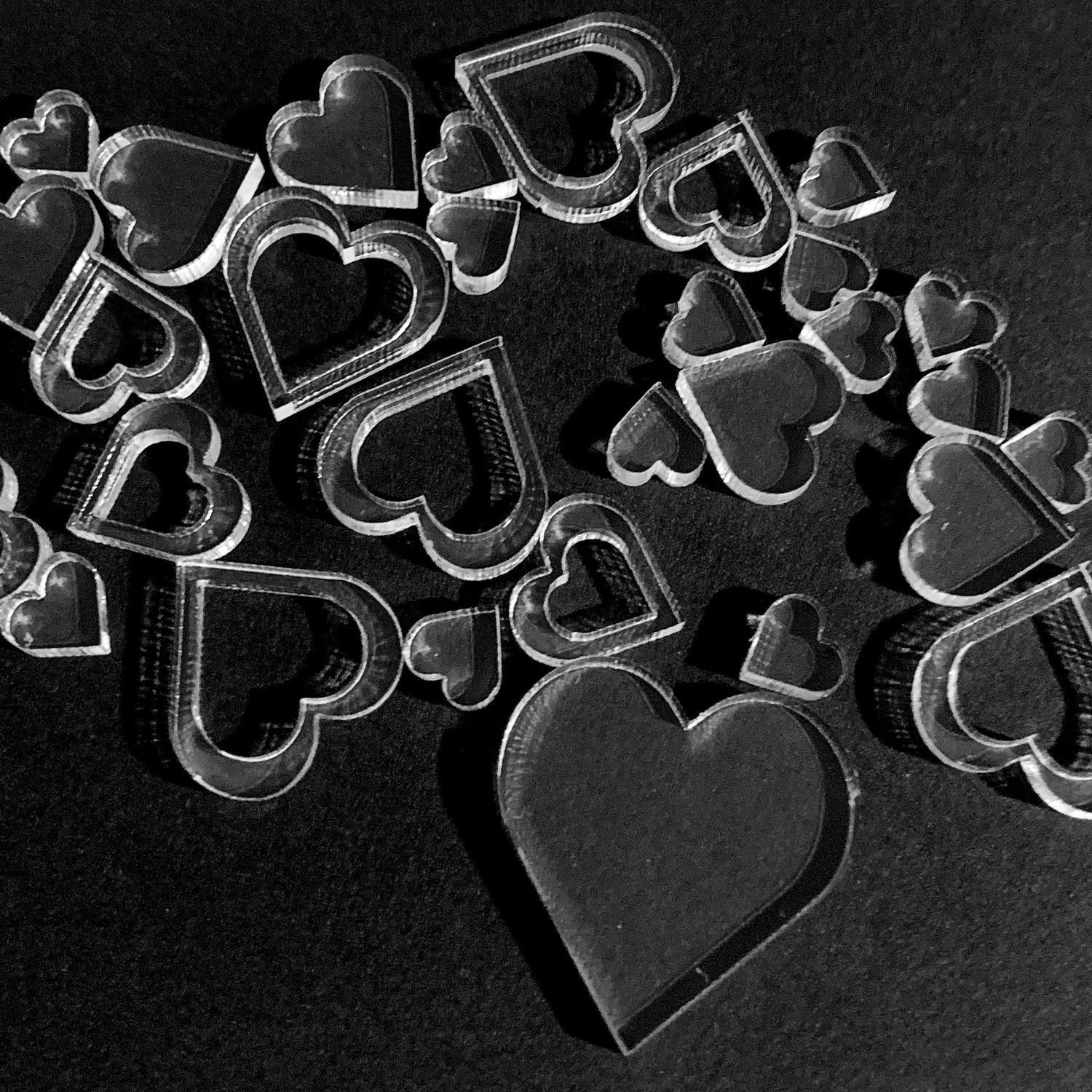 Art-Is-Anne créative - Acrylique «Mini coeur Transparent»