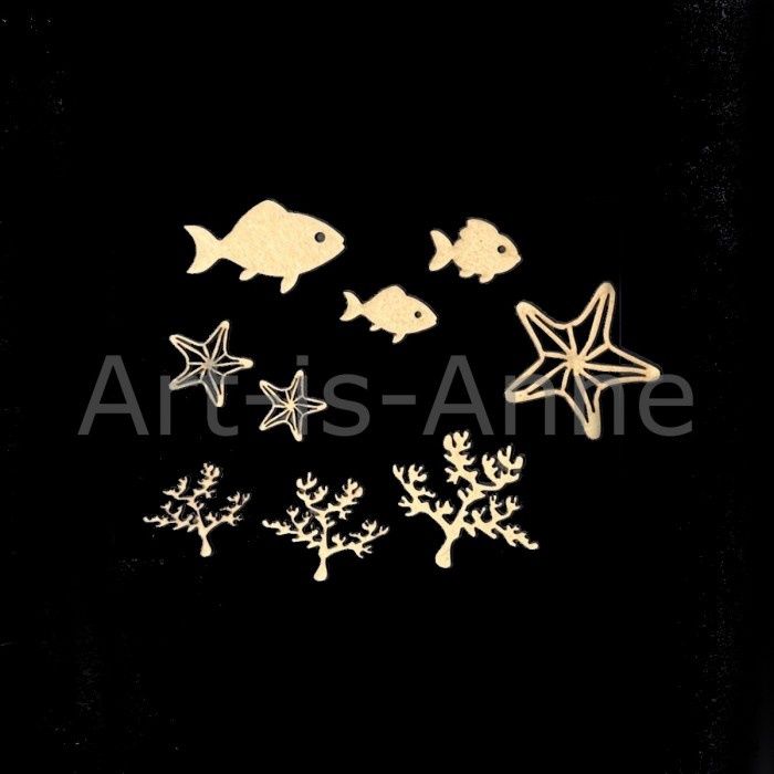 Art-is-Anne créative - Chipboard Fond Marin