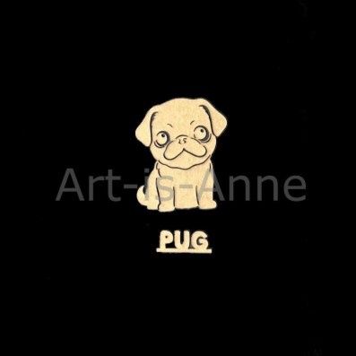 Art-is-Anne créative - Chipboard Pug