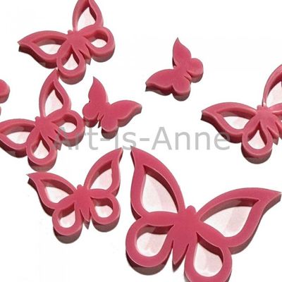 Art-is-Anne créative - Acrylique Mini papillons rose