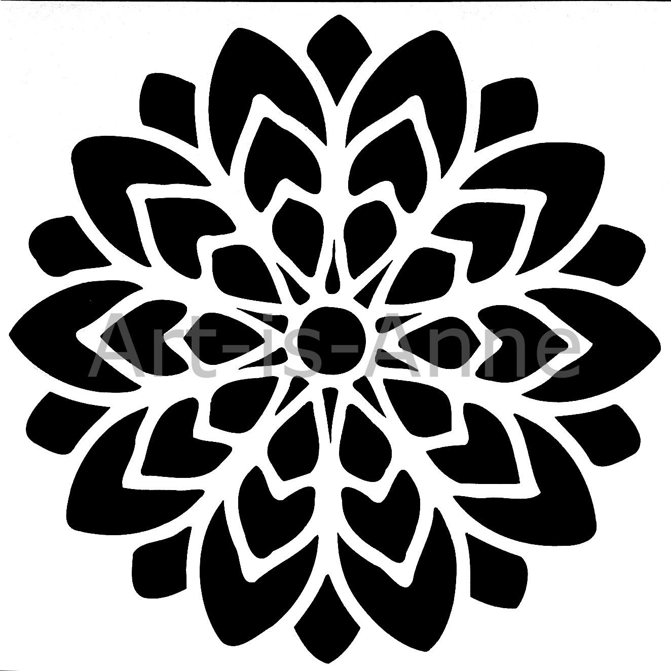 Art-is-Anne créative - Stencil 6" X 6" «Mandala 1»