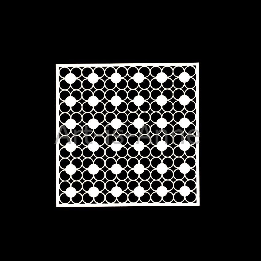 Art-is-Anne créative - Stencil 6" X 6" «Rondfleur»