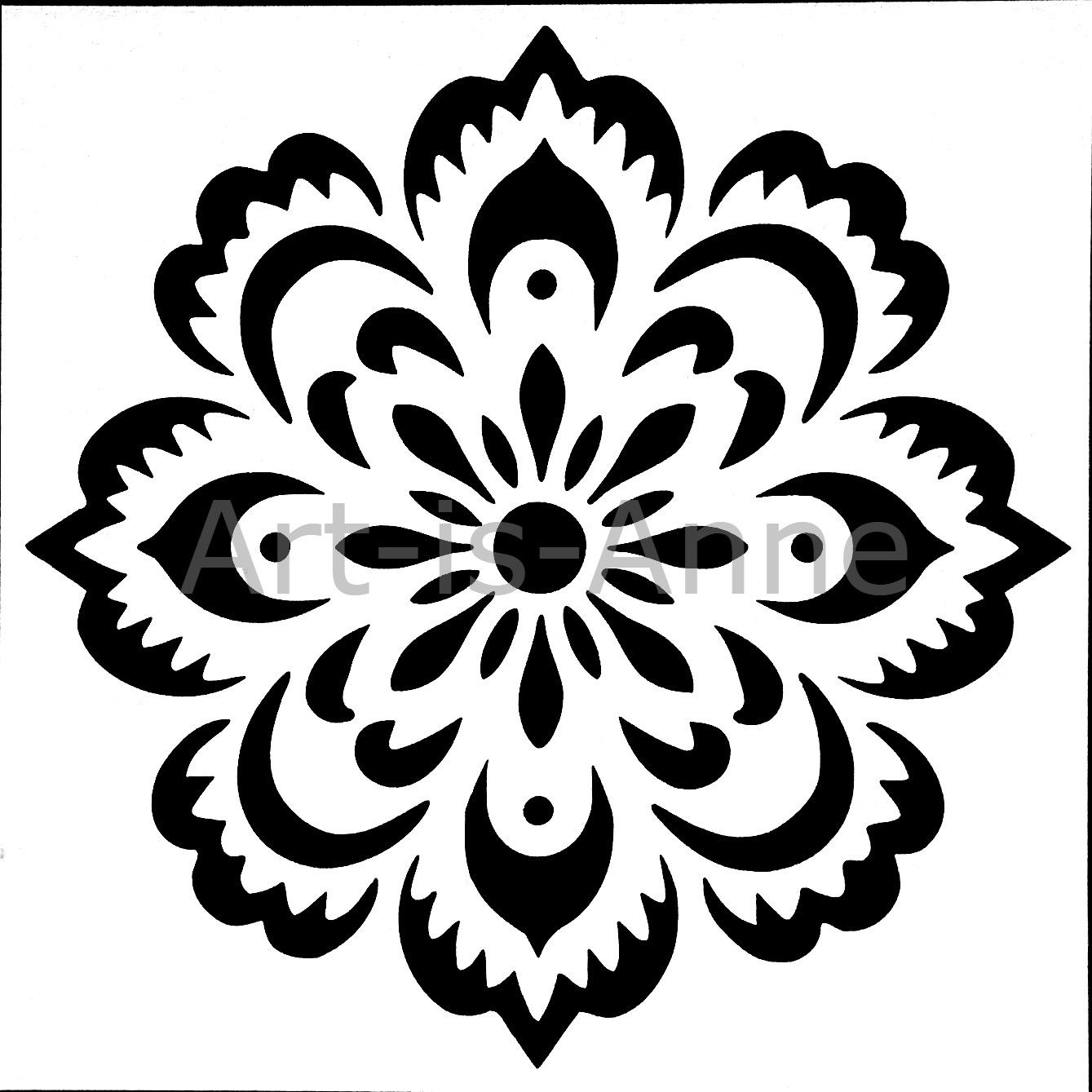 Art-is-Anne créative - Stencil 6" X 6" «Mandala 2»