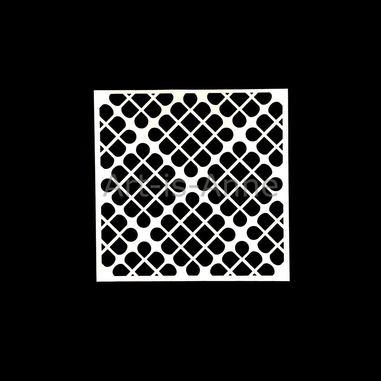Art-is-Anne créative - Stencil 6" X 6" «Courte Pointe»