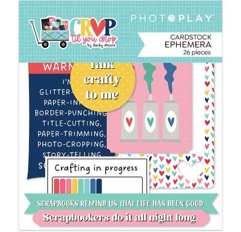 LIQUIDATION!!!  PhotoPlay - Éphéméra «Crop til you drop» 30 pièces (le prix indiqué est déjà réduit de 40%)