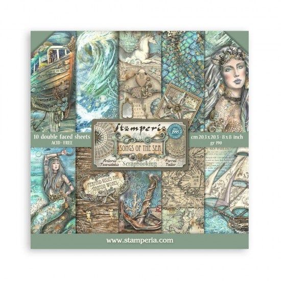LIQUIDATION!!! Stamperia - Papier 8 x 8 Song of the sea (Le prix indiqué est déjà réduit de 40%)