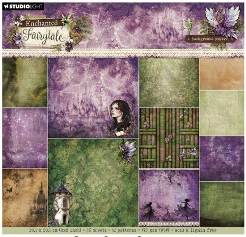 Studio light - Papier 8x8 Background Enchanted Fairytale