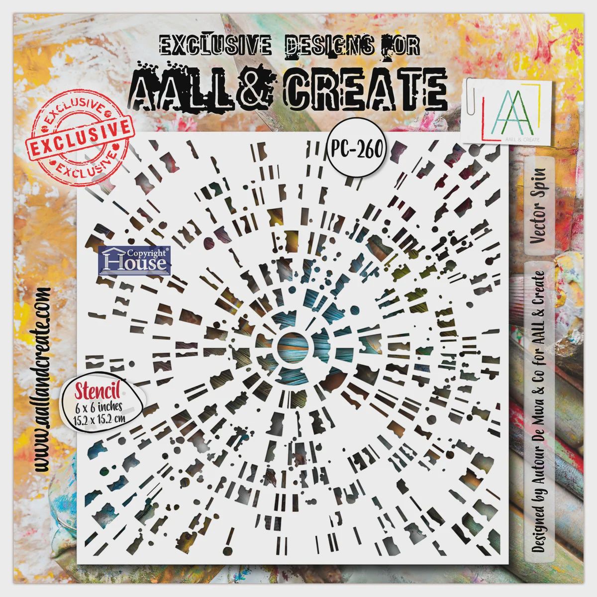 AALL &amp; CREATE - Stencil «Vector Spin» #260