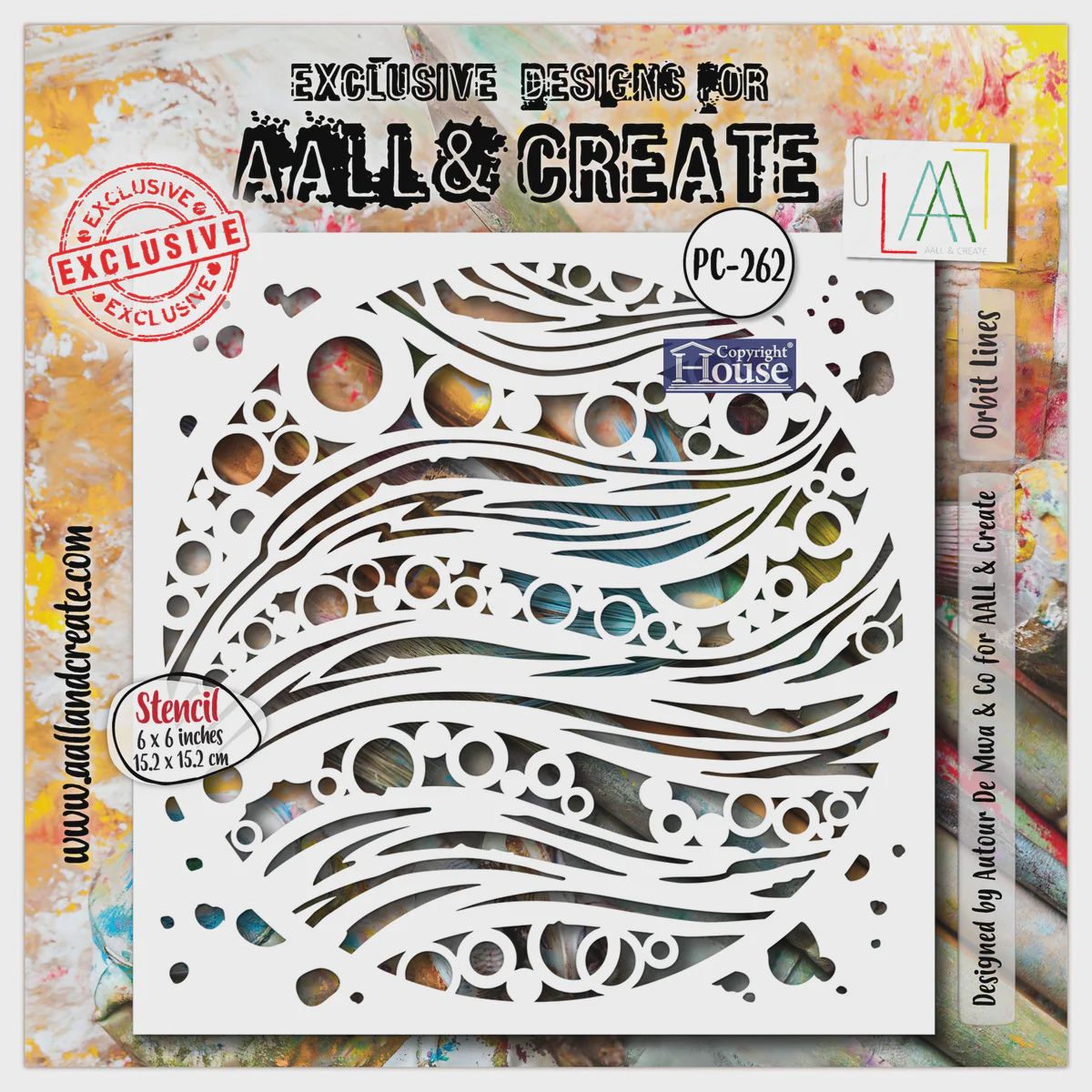 AALL &amp; CREATE - Stencil «Orbit Lines» #262