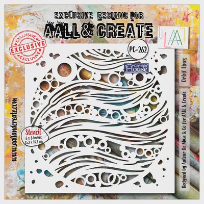 AALL &amp; CREATE - Stencil «Orbit Lines» #262