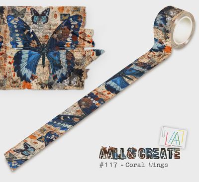 AALL &amp; CREATE - Washi Tape «Coral Wings» #117