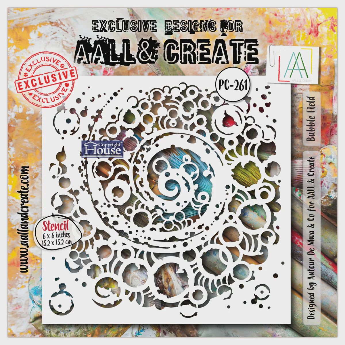 AALL &amp; CREATE - Stencil «Bubble field» #261