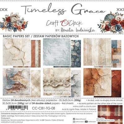 Craft O Clock - Papier 8x8 Basics Timeless Grace