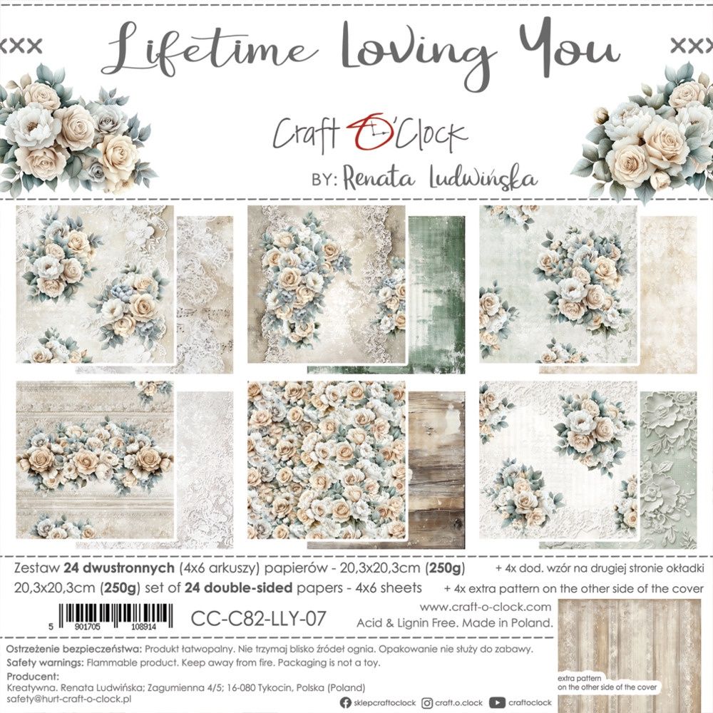 Craft O Clock - Papier 8x8 Lifetime Loving You