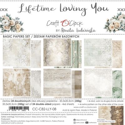 Craft O Clock - Papier 8x8 Basic Lifetime Loving You