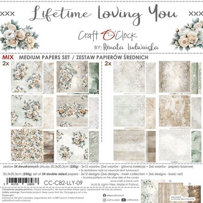 Craft O Clock - Papier 8x8 Mixte Lifetime Loving You