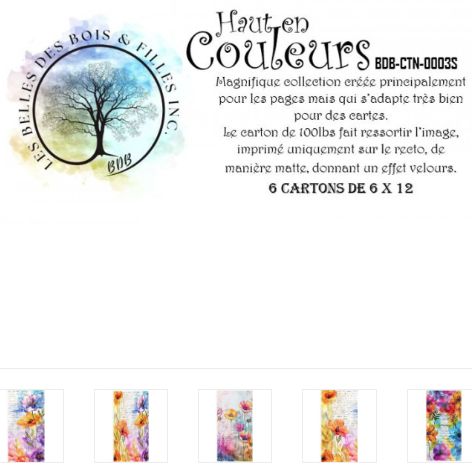 Les Belles des Bois - Papier 6x12 Haut en Couleurs